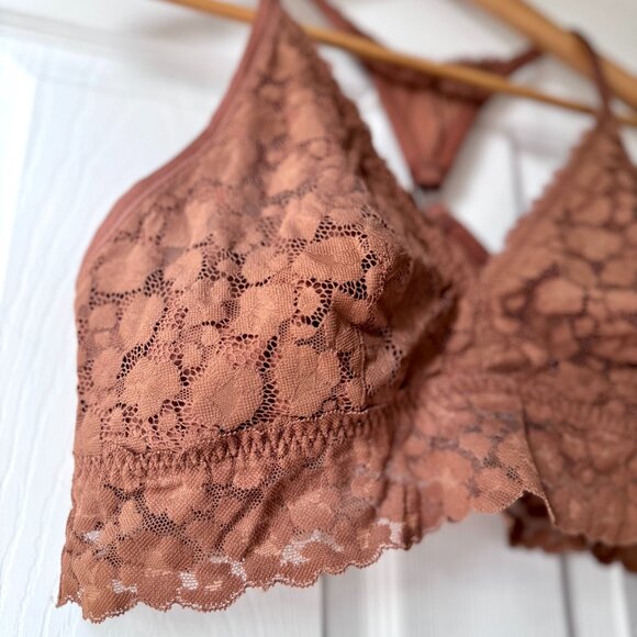 Aerie LAce Plunge Bralette XL EUC - Picture 2 of 5
